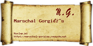 Marschal Gorgiás névjegykártya